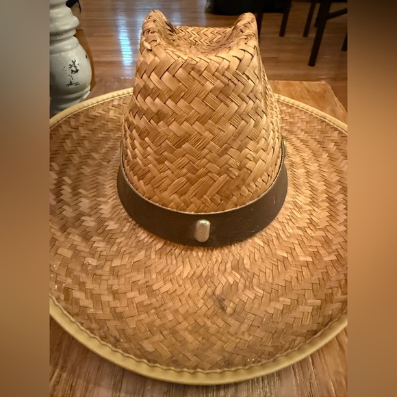 Stylish Made in Mex Straw Cowboy Hat with Brown Band 8 inch opening - Picture 1 of 5